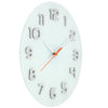 Nextime nextime ne-8817wi wandklok dia. 30 x 3.5 cm, glass, white, 'classy round'