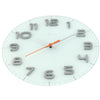 Nextime nextime ne-8817wi wandklok dia. 30 x 3.5 cm, glass, white, 'classy round'