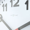 Nextime ne-3998ar wandklok dia. 19 cm, geborsteld aluminium, 'station'