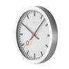 Nextime ne-3998st wandklok dia. 19 cm, geborsteld aluminium, 'station'
