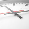 Nextime ne-3998st wandklok dia. 19 cm, geborsteld aluminium, 'station'