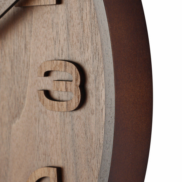 Nextime ne-3096br wandklok dia. 35 cm, hout, bruin, 'wood wood medium'