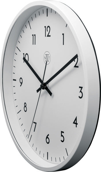Nextime nxt easy big – wandklok – 30 cm – plastic – wit – stil