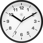 Nextime nx-7321zw wandklok nxt diameter 20cm kunststof zwart, witte wijzerplaat - afbeelding 1