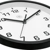 Nextime nx-7321zw wandklok nxt diameter 20cm kunststof zwart, witte wijzerplaat