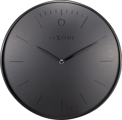 Nextime ne-3235zw wandklok glamour ø40 metaal zwart