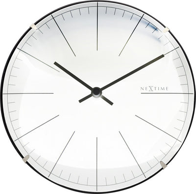 Nextime ne-3506wi wandklok big stripe ø20 glas wit