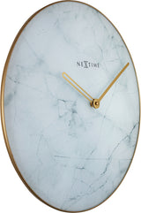 Nextime ne-8189wi wandklok marble ø 40 cm wit - afbeelding 2