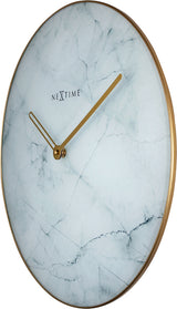 Nextime ne-8189wi wandklok marble ø 40 cm wit - afbeelding 3