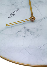 Nextime ne-8189wi wandklok marble ø 40 cm wit - afbeelding 6