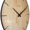 Nextime ne-3249 wandklok edge-wood-dome dia 35cm kunststof licht bruin