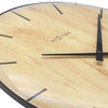Nextime ne-3249 wandklok edge-wood-dome dia 35cm kunststof licht bruin