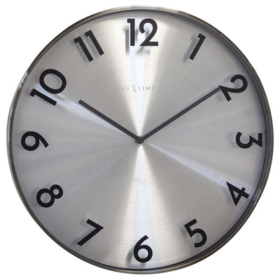 NeXtime NeXtime NE-3289GS Metalen Wandklok 40cm -Stille Klok Metaal Reflection