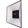Nextime wandklok vierkant 45x45x15 cm zwart metaal
