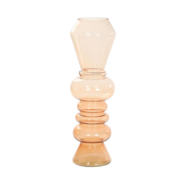 Light en living vaas livon glas perzik 13,5x13,5x44,5cm