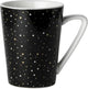 Dutch rose loft zwart-wit mok zwart met glitters 31 cl