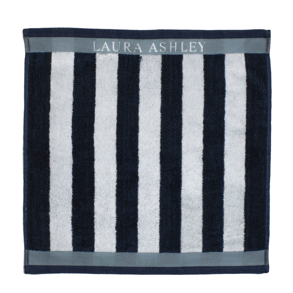 Laura ashley keukendoek midnight stripe 50x50 cm donkerblauw