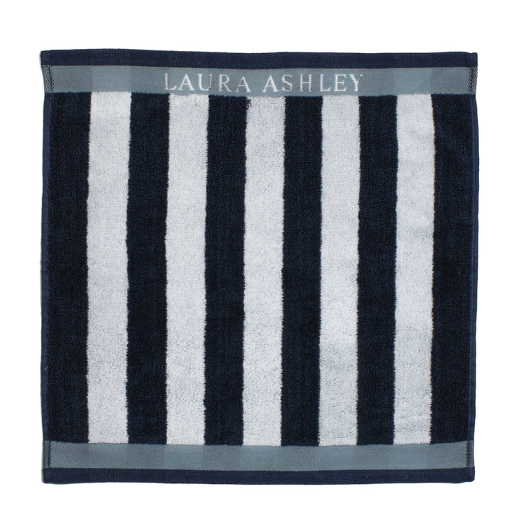 Laura ashley keukendoek midnight stripe 50x50 cm donkerblauw