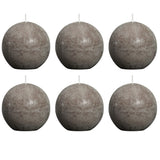 Bolsius Bolsius Bolkaars rustiek 80 mm taupe 6 st - afbeelding 1