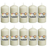 Bolsius Bolsius Stompkaarsen 10 st 120x58 mm ivoor - afbeelding 1
