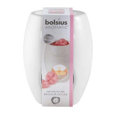 Bolsius aromatic waxbrander ellips wit