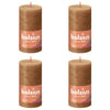 Bolsius Bolsius Stompkaarsen Shine 4 st rustiek 130x68 mm spice brown