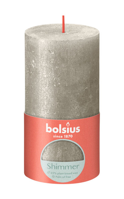 Bolsius rustiek kaars 130 68 champagne