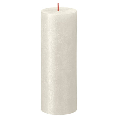 Bolsius Bolsius Stompkaarsen rustiek Shimmer 4 st 190x68 mm ivoorkleurig