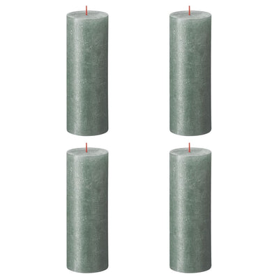 Bolsius Bolsius Stompkaarsen Shimmer 4 st rustiek 190x68 mm oxideblauw