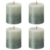 Bolsius Bolsius Stompkaarsen Sunset 4 st rustiek 80x68 mm mistgroen oxideblauw