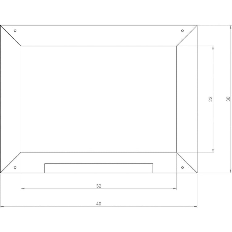 Axi krijtbord grijs zwart 41 cm