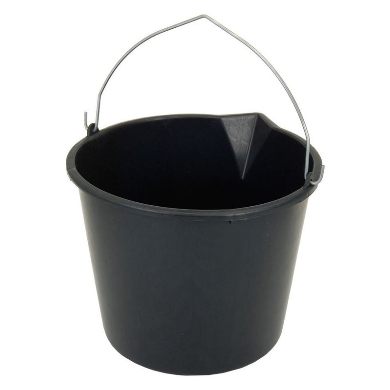 Basic emmer met schenktuit 12 liter zwart