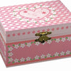Juwelendoos roze hartje met bloemetjes