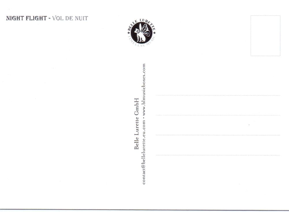 Prentbriefkaart cd01: night flight. 6 st