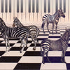 Prentbriefkaart cd03: piano zebra 6 st