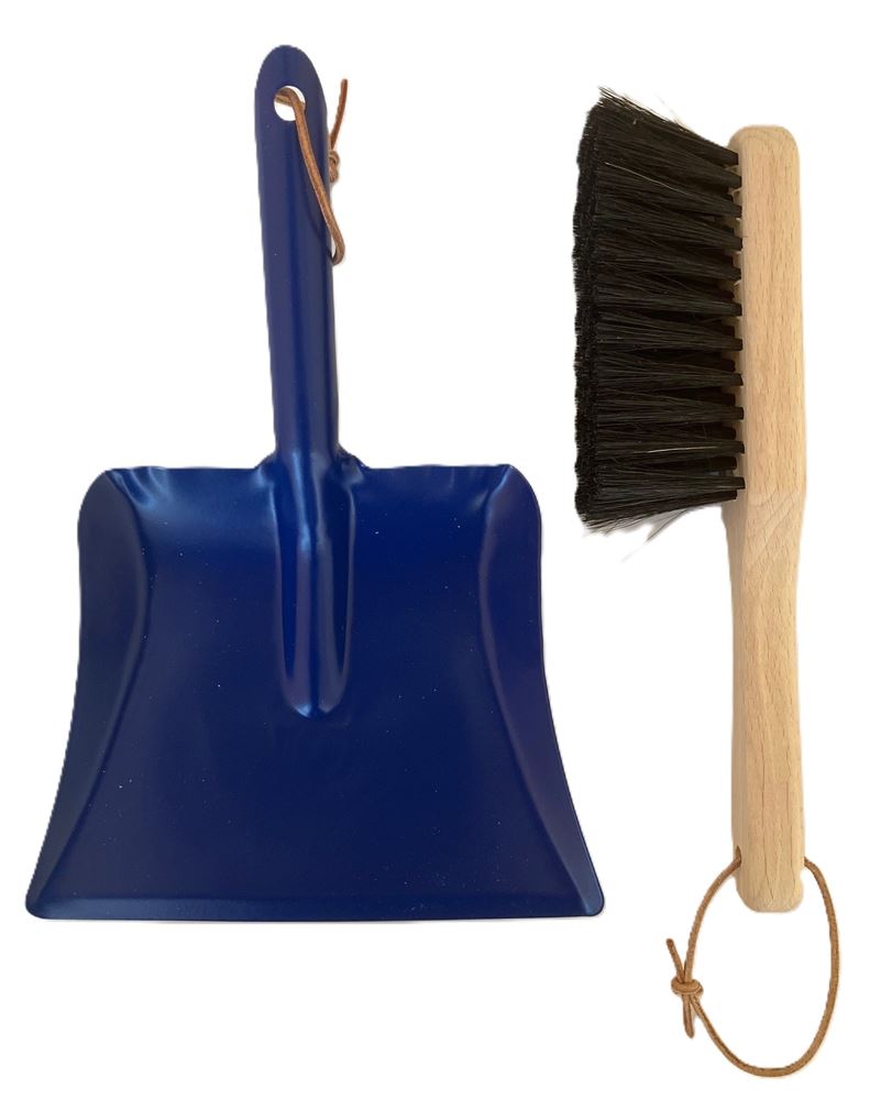 Kinder blik blauw en kinderhandbor 24 cm