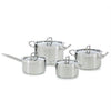 Bk precision pannenset 4-delig rvs glas zilver