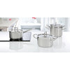 Bk precision pannenset 4-delig rvs glas zilver
