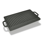 Vidaxl grillplaat dubbelzijdig 50x23 cm gietijzer - afbeelding 1