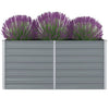 Vidaxl plantenbak verhoogd 160x80x77 cm gegalvaniseerd staal grijs