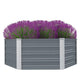 Vidaxl plantenbak verhoogd 129x129x45 cm gegalvaniseerd staal grijs