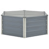 Vidaxl plantenbak verhoogd 129x129x46 cm gegalvaniseerd staal grijs