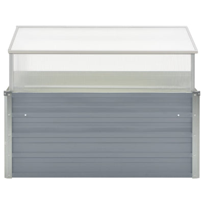 Vidaxl tuinkas 100x100x85 cm gegalvaniseerd staal grijs