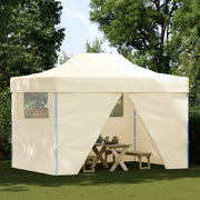 Vidaxl vouwtent pop-up met 4 zijwanden 3x4,5 m crèmewit - afbeelding 2