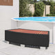 Vidaxl spatrap 92x45x25 cm poly rattan zwart