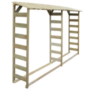 VidaXL Haardhoutopslag dubbel 300x44x176 cm geïmpregneerd grenenhout - afbeelding 1