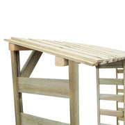 VidaXL Haardhoutopslag dubbel 300x44x176 cm geïmpregneerd grenenhout - afbeelding 3