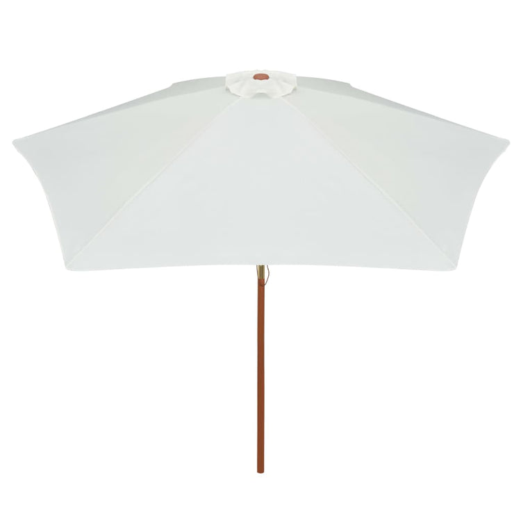 Vidaxl parasol 270x270 cm houten paal crèmewit