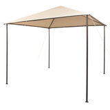 Vidaxl prieel 3x3 m staal beige - afbeelding 1