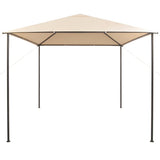 Vidaxl prieel 3x3 m staal beige - afbeelding 2